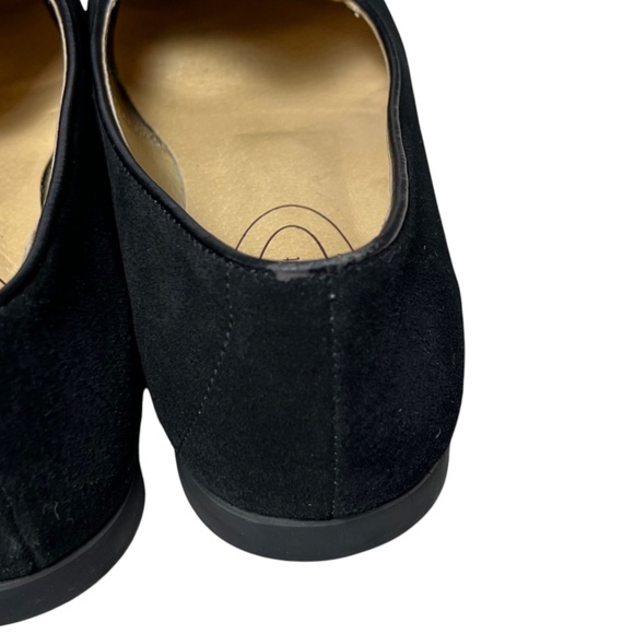 Journey West Suede Slip-on Belgian Loafers Shoes Size 8.5M Black Bow - Picture 12 of 13